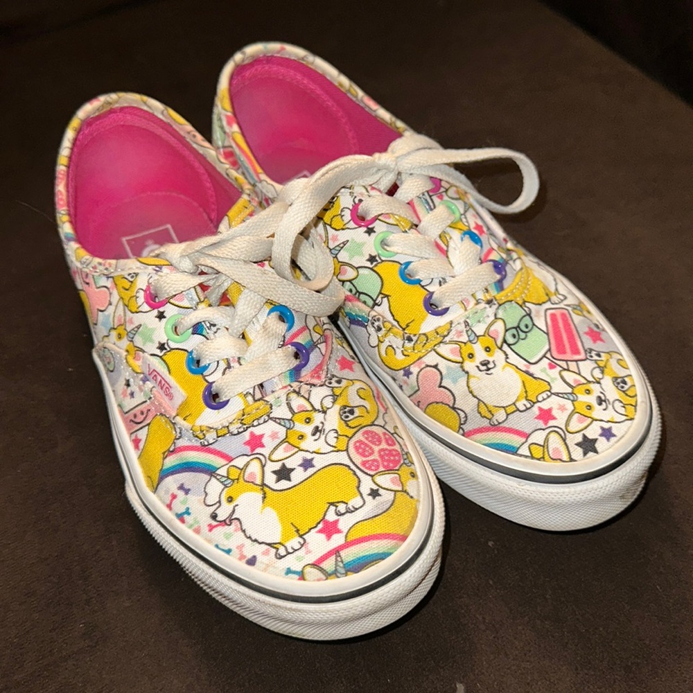 Corgi unicorn kids Vans. Worn only a few times. Good condition.